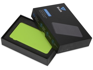 Портативное зарядное устройство «Reserve» с USB Type-C, 5000 mAh, зеленое яблоко