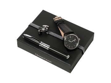 Подарочный набор: часы наручные, запонки, ручка-роллер. Christian Lacroix
