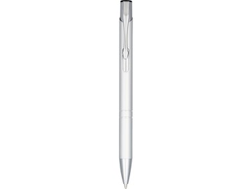 Кнопочная шариковая ручка Moneta из анодированного алюминия, серебристый