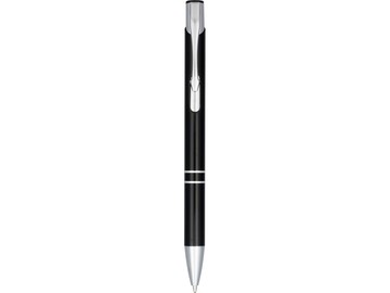 Кнопочная шариковая ручка Moneta из анодированного алюминия, черный
