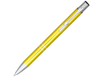 Кнопочная шариковая ручка Moneta из анодированного алюминия, желтый