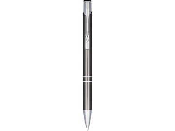 Кнопочная шариковая ручка Moneta из анодированного алюминия, серый