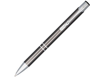 Кнопочная шариковая ручка Moneta из анодированного алюминия, серый