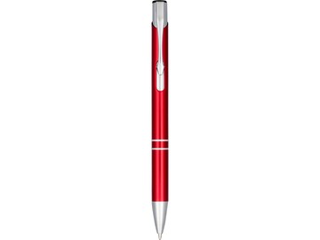 Кнопочная шариковая ручка Moneta из анодированного алюминия, красный