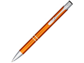 Кнопочная шариковая ручка Moneta из анодированного алюминия, оранжевый