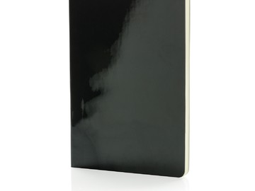 Металлизированный блокнот Deluxe A5, черный