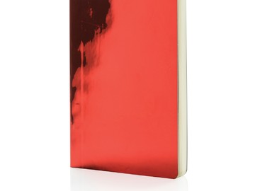 Металлизированный блокнот Deluxe A5, красный