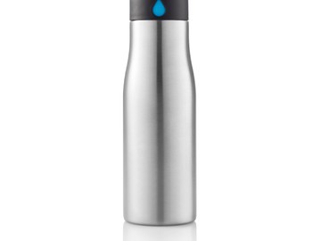 Бутылка для воды Aqua, серебряная