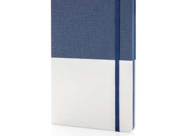 Блокнот Deluxe A5 с комбинированной обложкой, синий