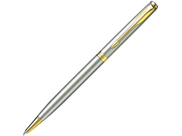 Ручка шариковая Parker модель Sonnet Stainless Steel GT, серебристый/золотистый