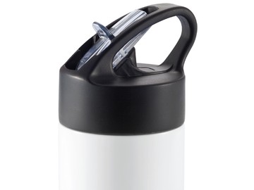 Спортивная бутылка для воды с трубочкой, 500 мл, белый