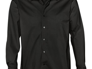 Рубашка мужская с длинным рукавом BRIGHTON, черная