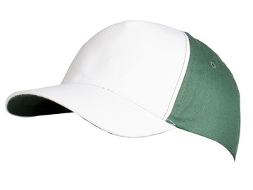 Бейсболка Unit Pro, белая с зеленым