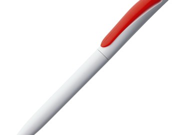 Ручка шариковая Pin, белая с красным