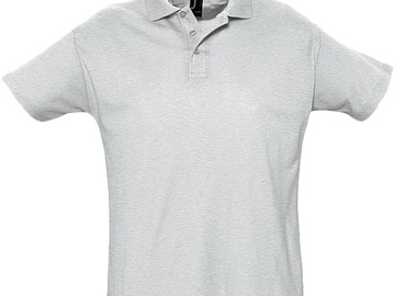 Рубашка поло мужская SUMMER 170, светло-серый меланж