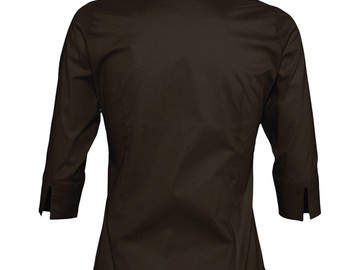 Рубашка женская с рукавом 3/4 EFFECT 140, темно-коричневая