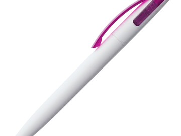 Ручка шариковая Bento, белая с розовым