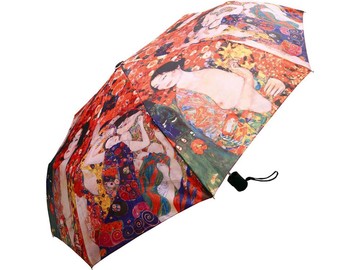 Набор: платок, складной зонт «Климт. Танцовщица», красный