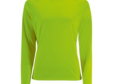 Футболка с длинным рукавом SPORTY LSL WOMEN, зеленый неон