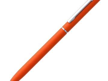 Ручка шариковая Hotel Chrome, ver.2, матовая оранжевая