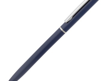 Ручка шариковая Hotel Chrome, ver.2, матовая синяя