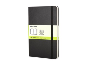 Записная книжка Moleskine Classic (нелинованный) в твердой обложке, Large (13х21см), черный