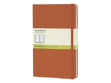 Записная книжка Moleskine Classic (нелинованный) в твердой обложке, Large (13х21см),оранжевый коралл