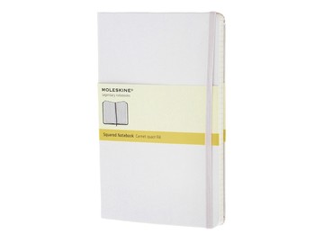 Записная книжка Moleskine Classic (в клетку) в твердой обложке, Large (13х21см), белый