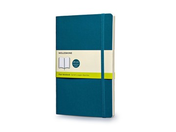 Записная книжка Moleskine Classic Soft (нелинованный), Large (13х21см), бирюзовый