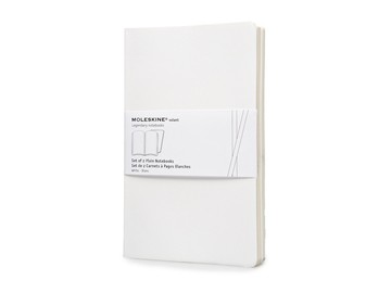 Записная книжка Moleskine Volant (нелинованная, 2 шт.), Large (13х21см), белый