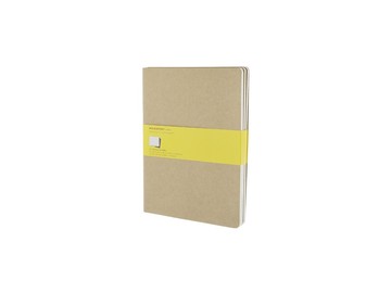 Записная книжка Moleskine Cahier (в клетку, 3 шт.), ХLarge (19х25см), бежевый