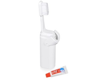 Складная зубная щетка с пастой «Clean Box», белый