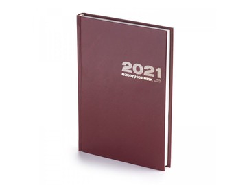 Ежедневник А5 датированный «Бумвинил» 2021, бордовый