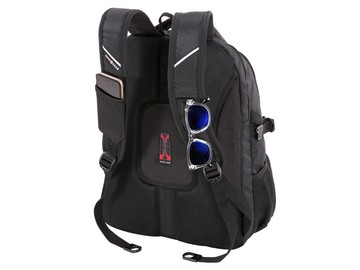 Рюкзак SWISSGEAR, 15”,полиэстер 900D/рипстоп, 36x19x47 см, 32 л, черный/синий