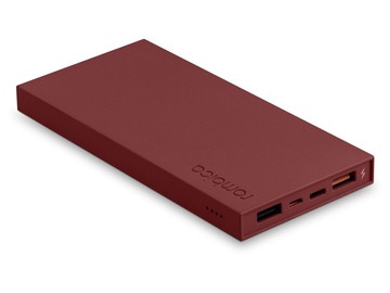 Внешний аккумулятор Rombica NEO ARIA Claret, 10 000 мАч, Soft-touch, PD, QCharge, Type-C, бордовый