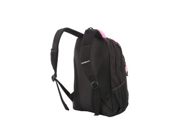 Рюкзак SWISSGEAR, фьюжн/2 мм рипстоп, 32x15x46 см, 22 л, черный/фуксия