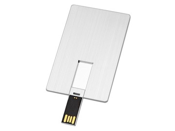 Флеш-карта USB 2.0 64 Gb в виде металлической карты 