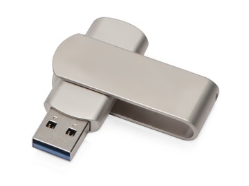USB-флешка 3.0 на с поворотным клипом, серебристый