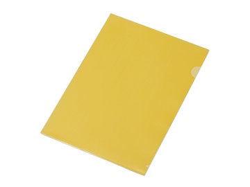 Папка-уголок прозрачный формата А4  0,18 мм, желтый