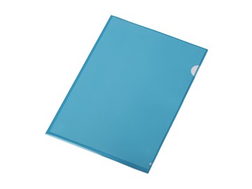 Папка-уголок прозрачный формата  А4 0,18 мм, синий