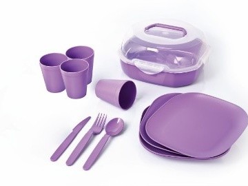 Набор пластиковой посуды для пикника