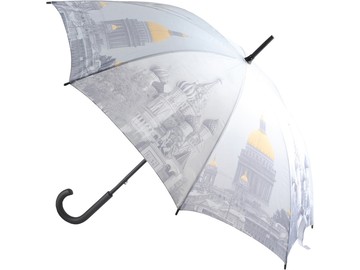Зонт-трость полуавтоматический «Москва – Санкт-Петербург»
