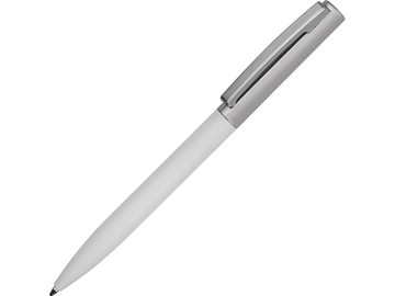 Ручка металлическая soft-touch шариковая «Tally» с зеркальным слоем, серебристый/белый